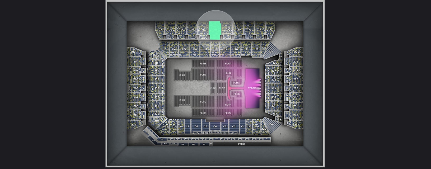 Seat view from Upper