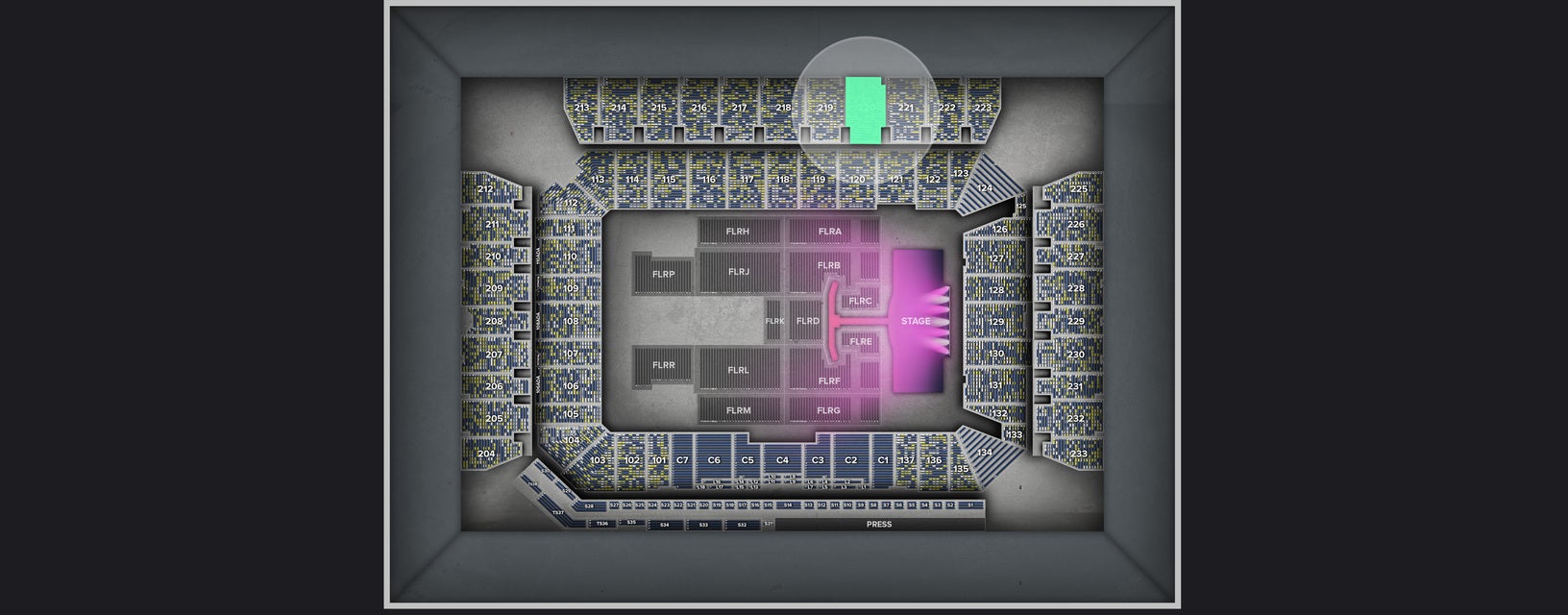 Seat view from Upper