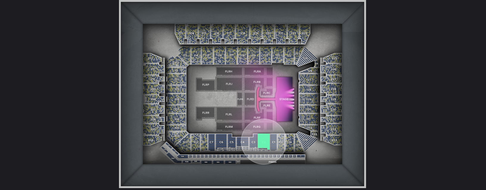 Seat view from Club