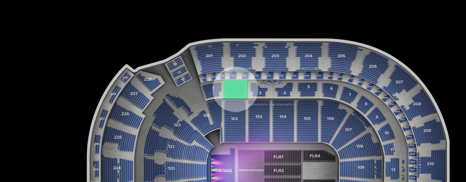 Seat view from Club