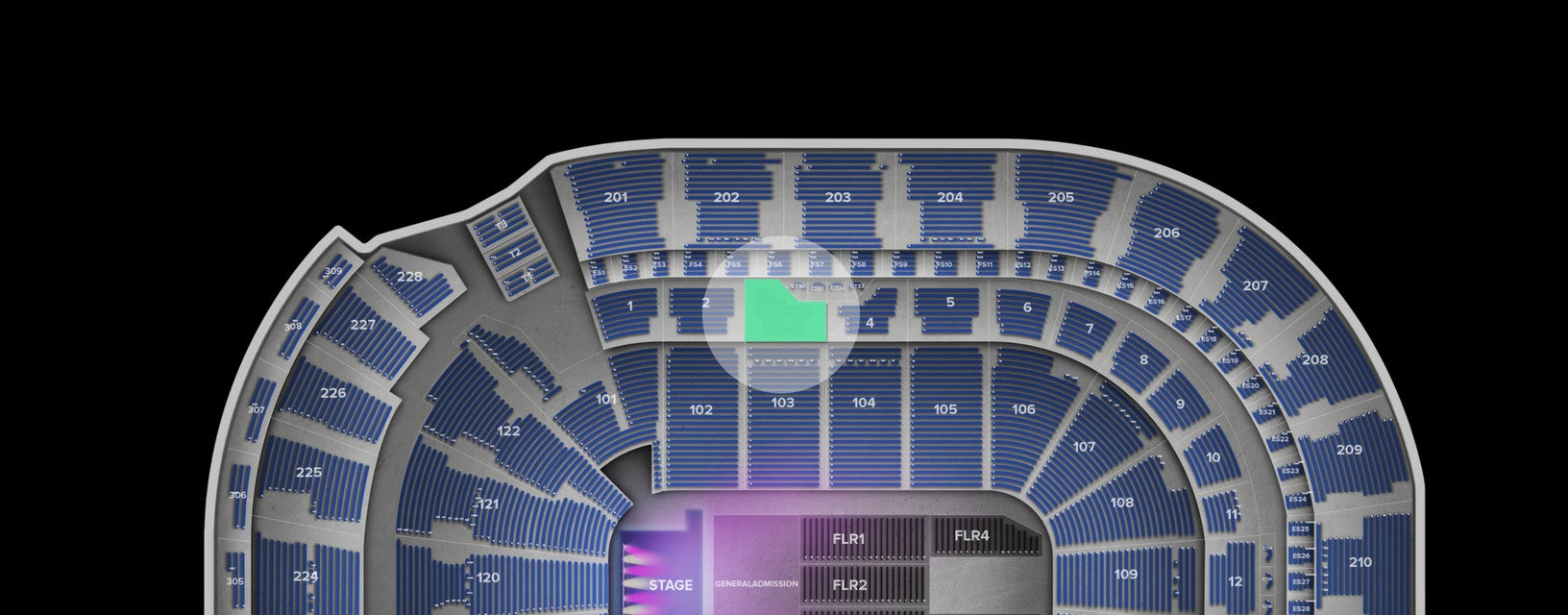 Seat view from Club