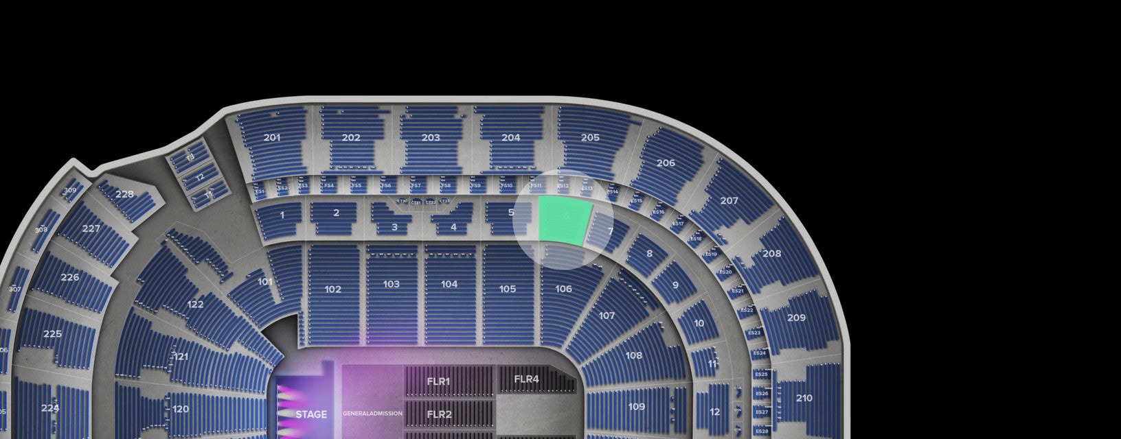 Seat view from Club