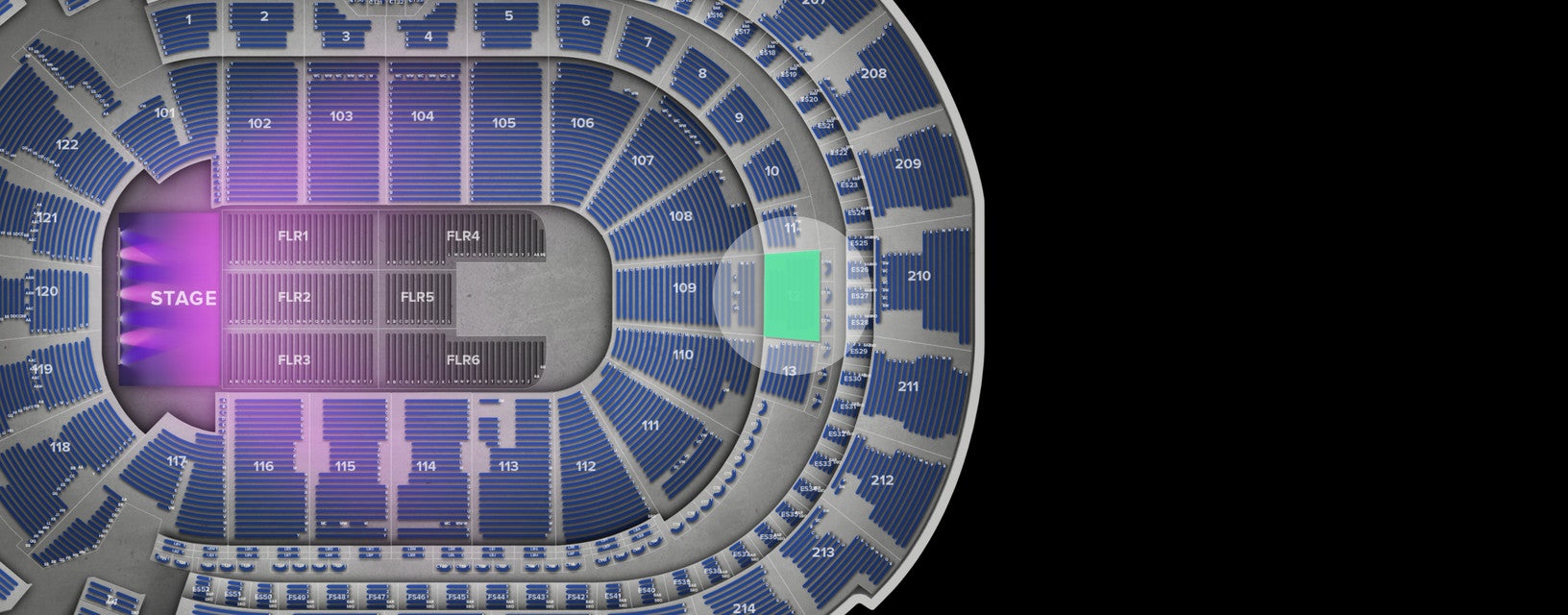 Seat view from Club