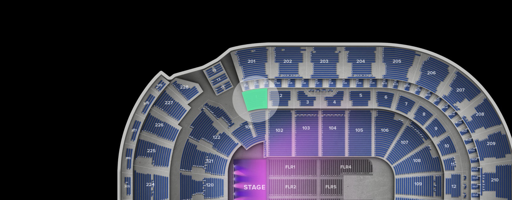 Seat view from Club