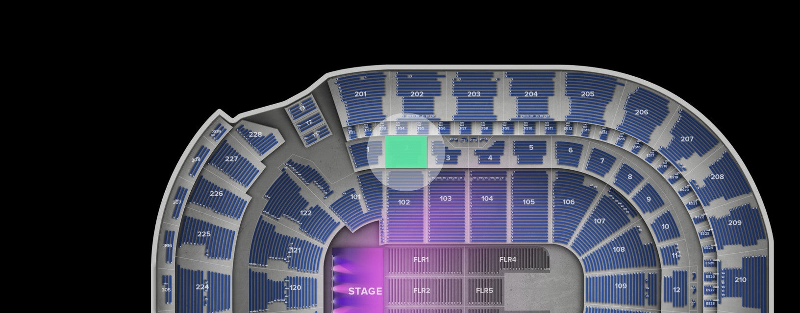 Seat view from Club