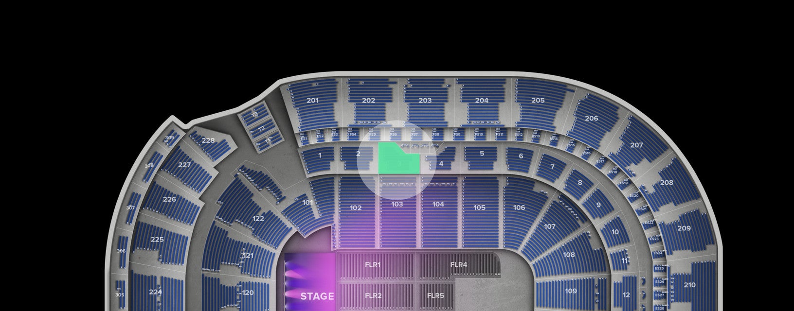 Seat view from Club