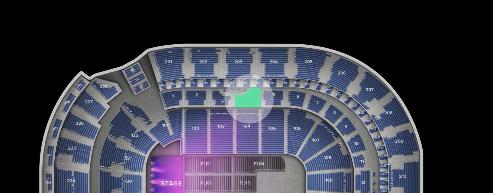 Seat view from Club