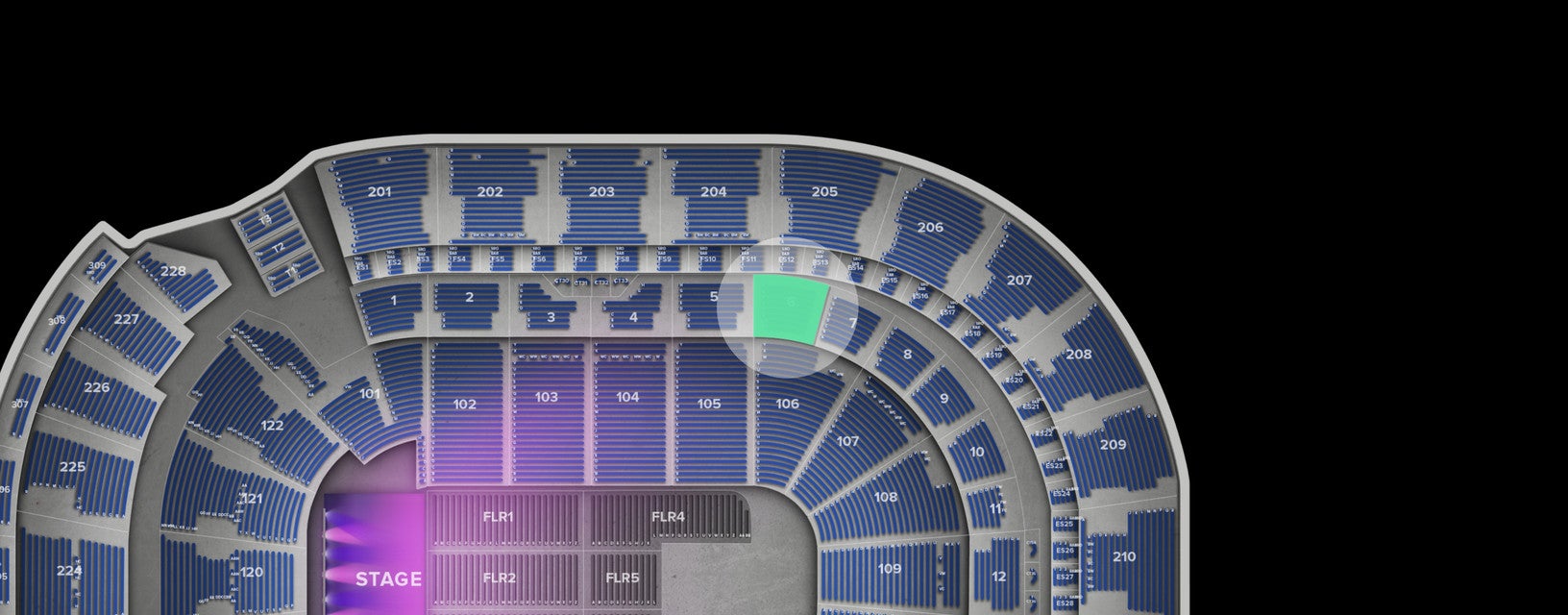 Seat view from Club