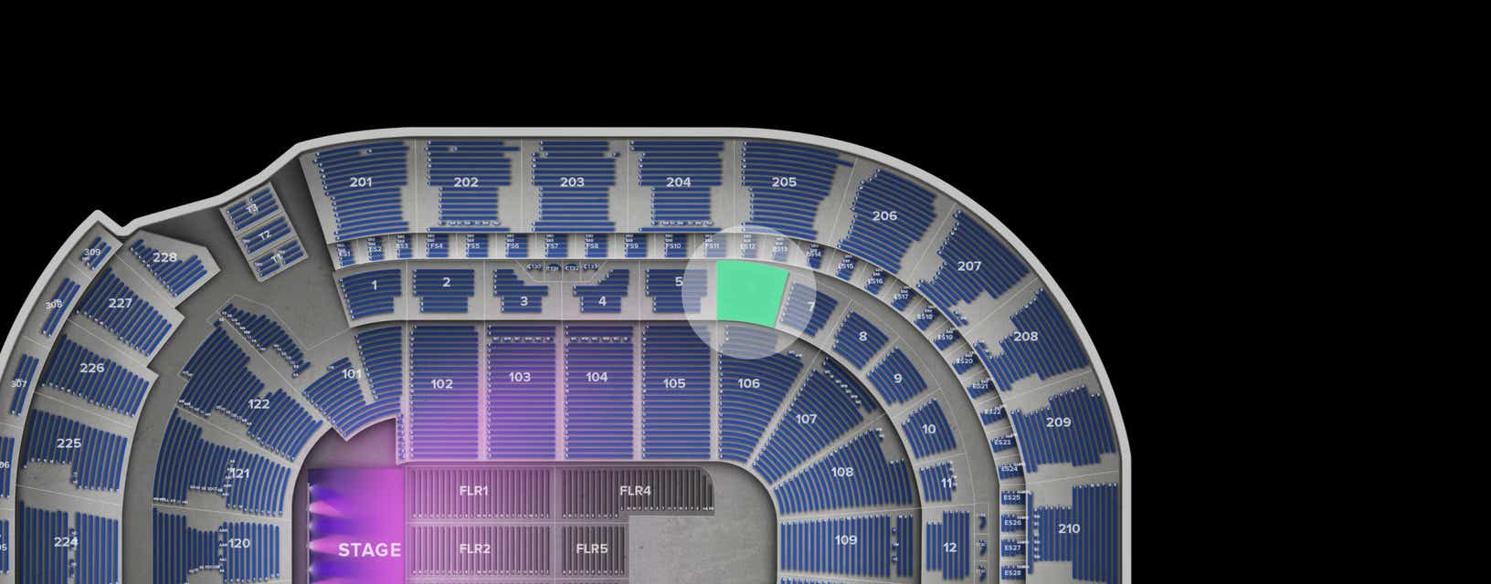 Seat view from Club