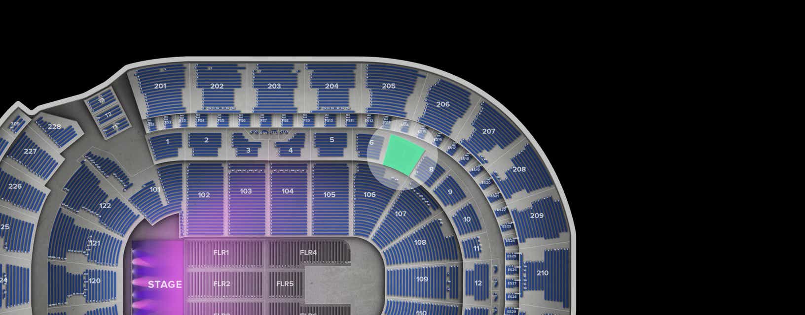 Seat view from Club