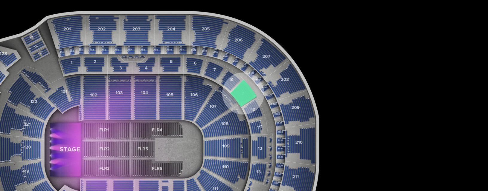 Seat view from Club