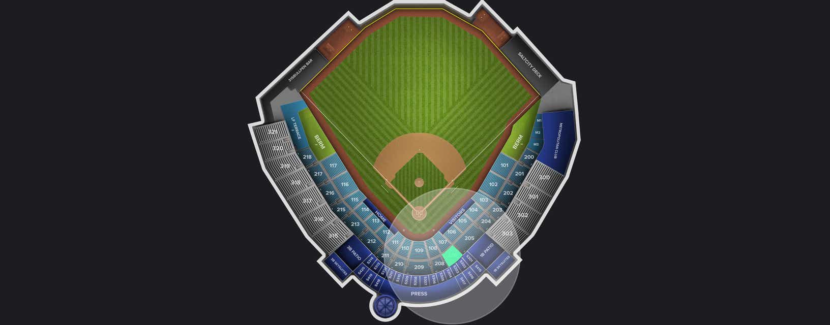 Seat view from Reserved Box