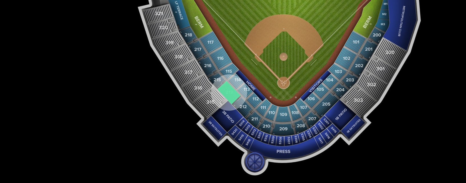 Seat view from Reserved Box