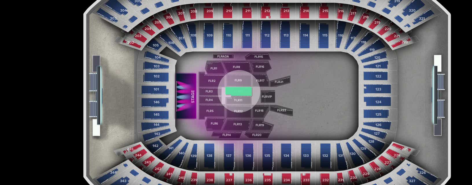 Seat view from Floor