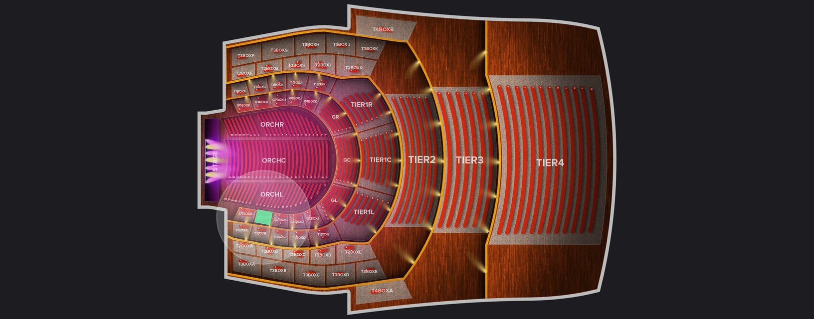 Seat view from Grand Tier Box