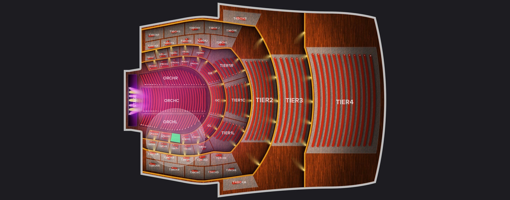 Seat view from Grand Tier Box
