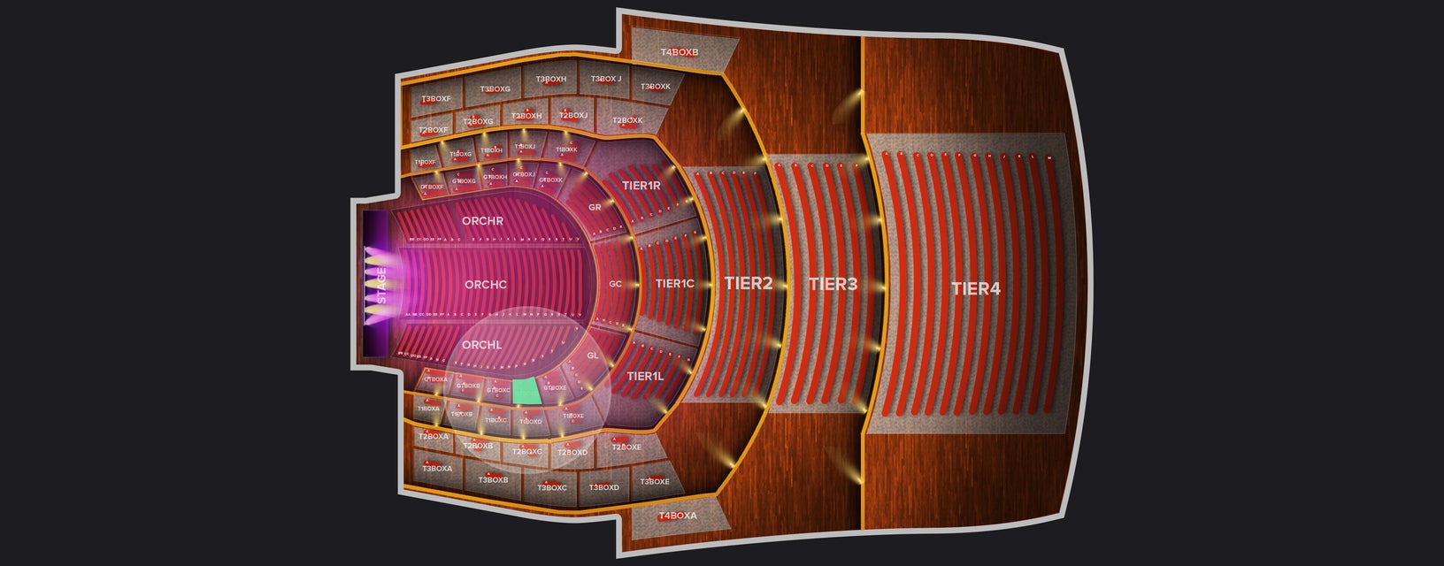 Seat view from Grand Tier Box