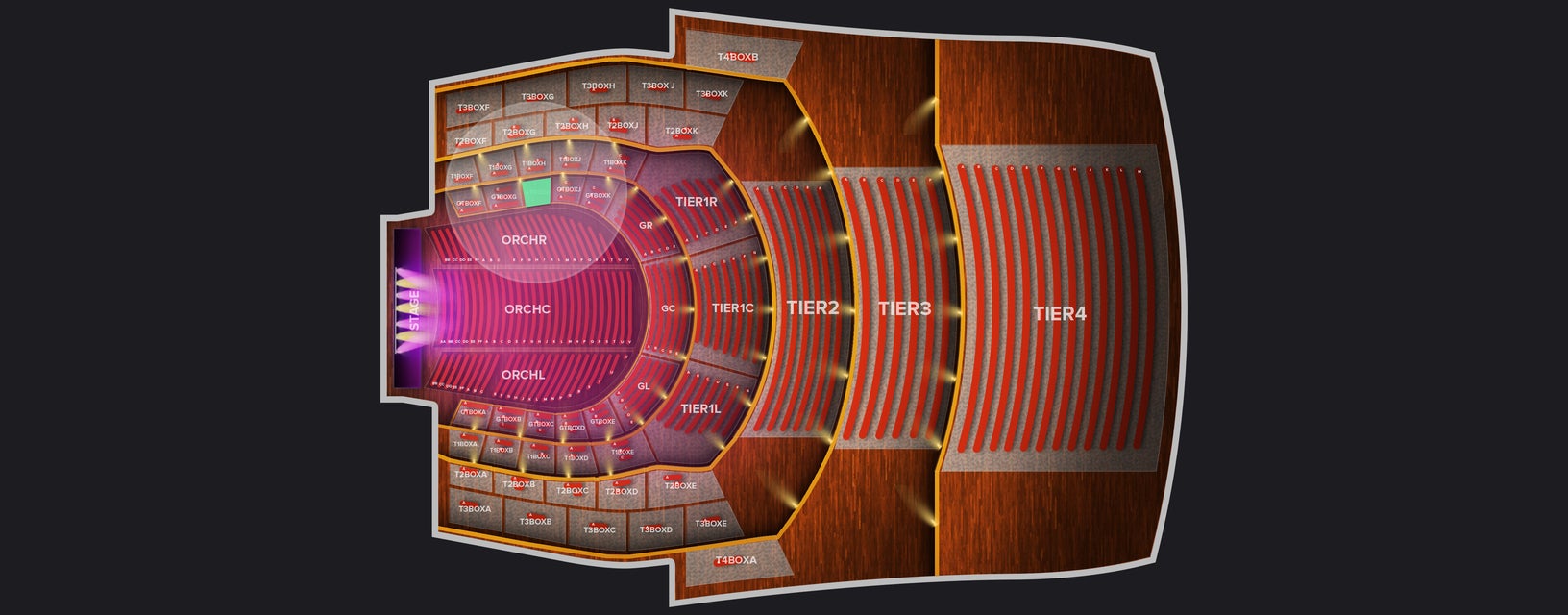 Seat view from Grand Tier Box