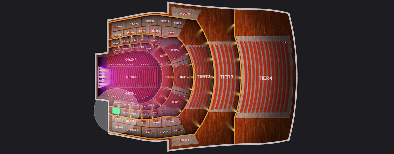 Seat view from First Tier Box