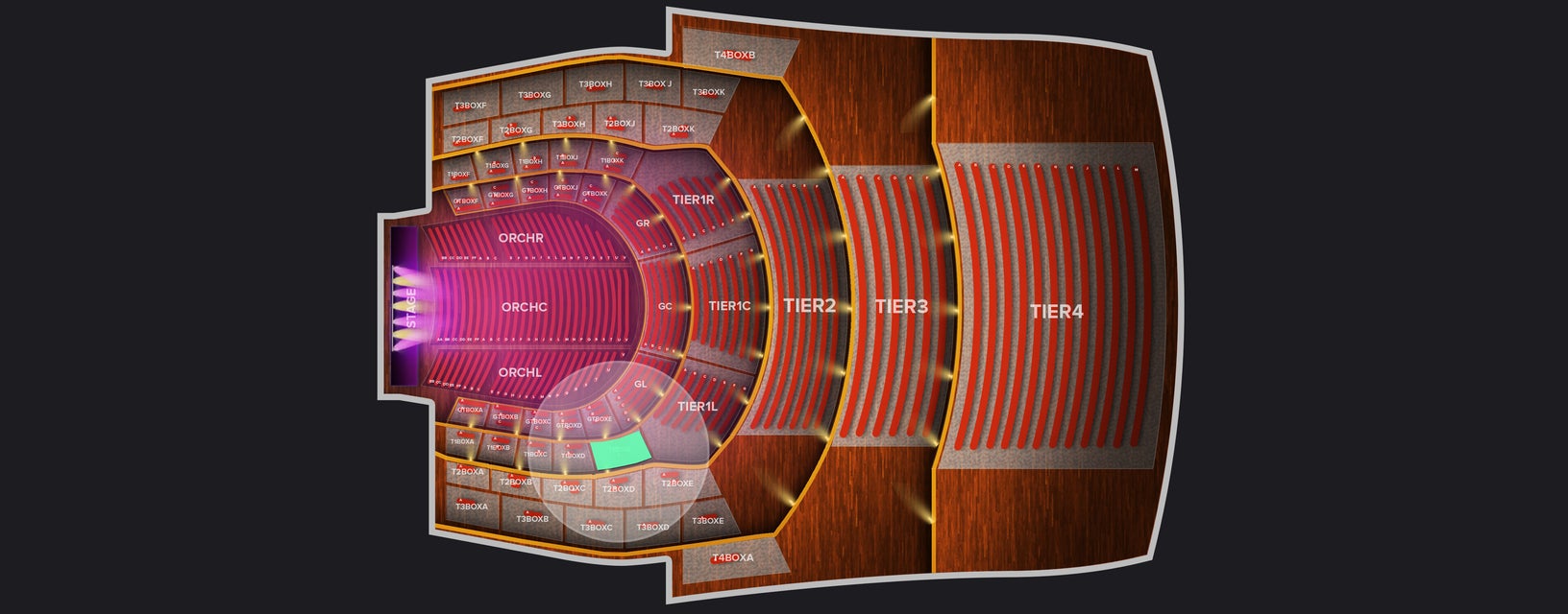 Seat view from First Tier Box