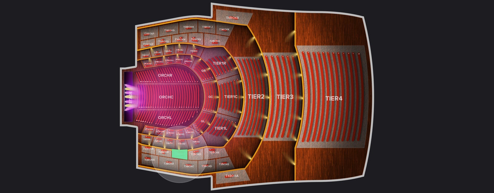Seat view from Second Tier Box