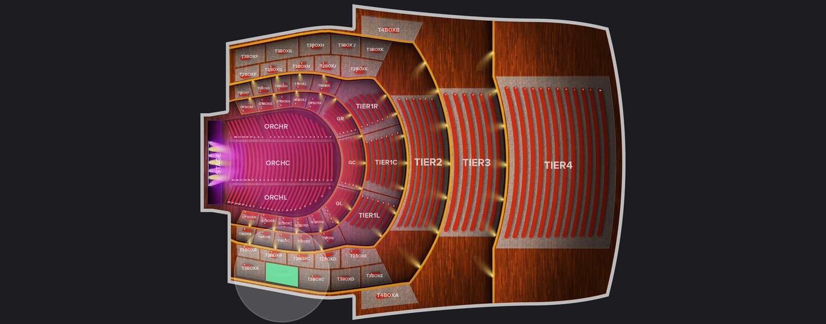 Seat view from Third Tier Box