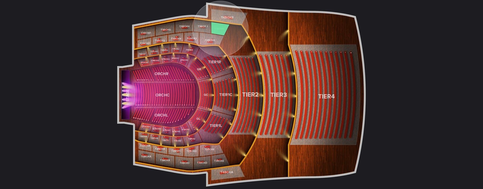 Seat view from Third Tier Box