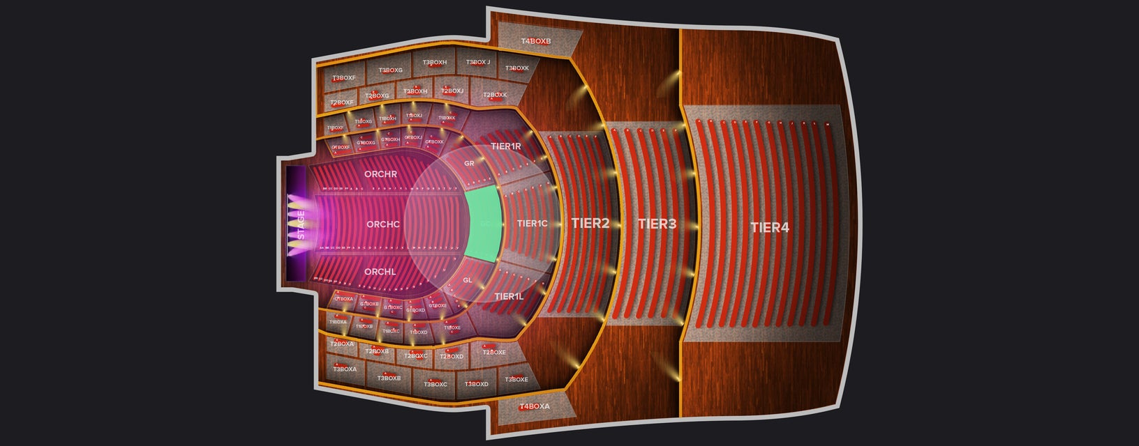 Seat view from Grand Tier Center