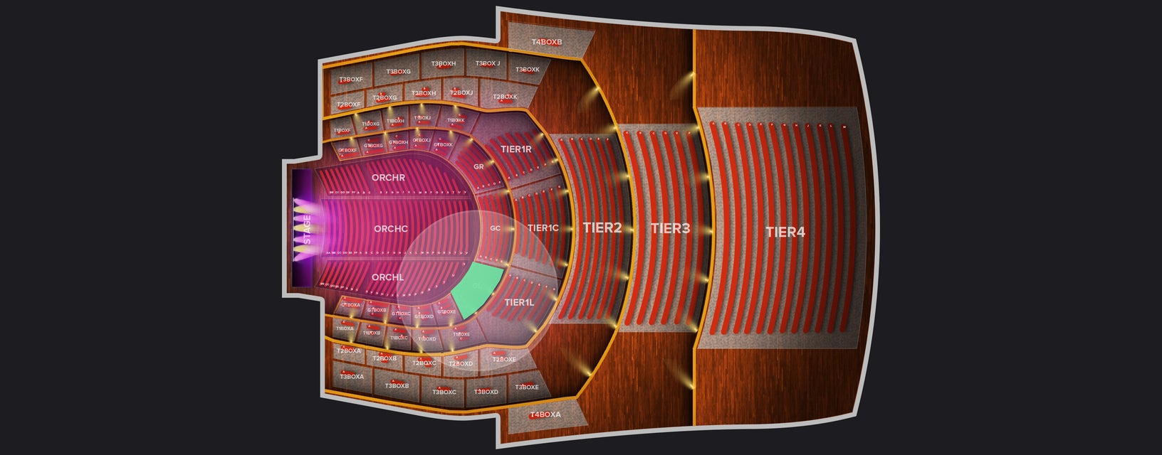 Seat view from Grand Tier Left
