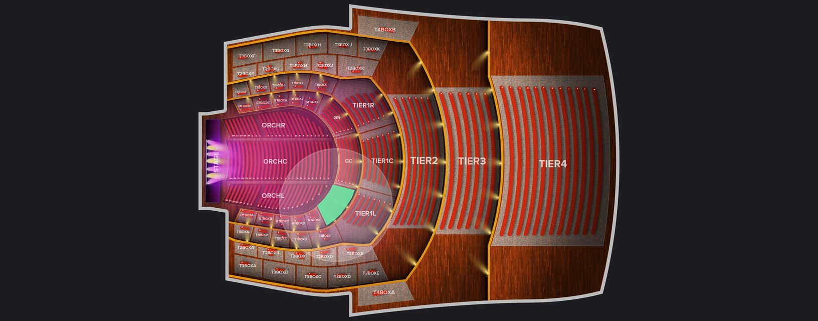 Seat view from Grand Tier Left