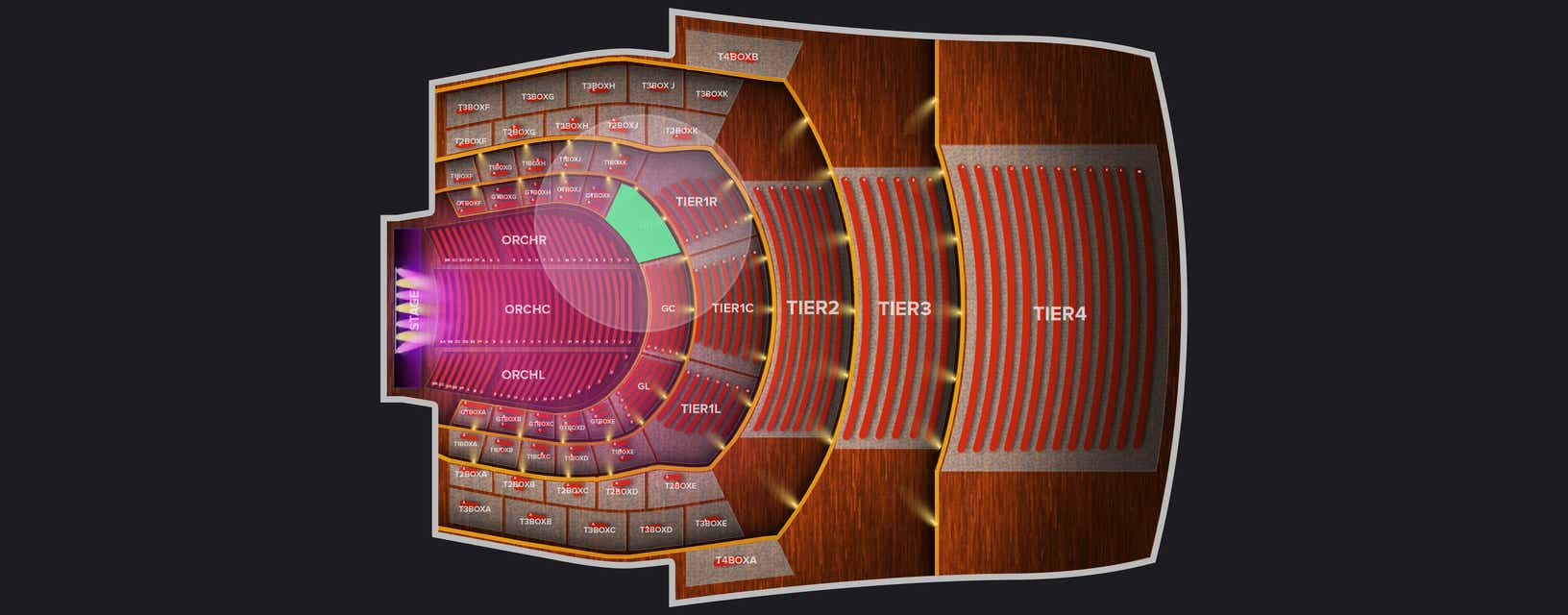 Seat view from Grand Tier Right