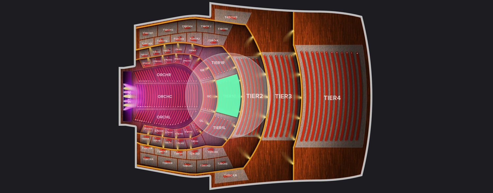 Seat view from First Tier Center