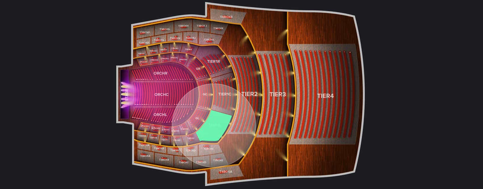 Seat view from First Tier Left