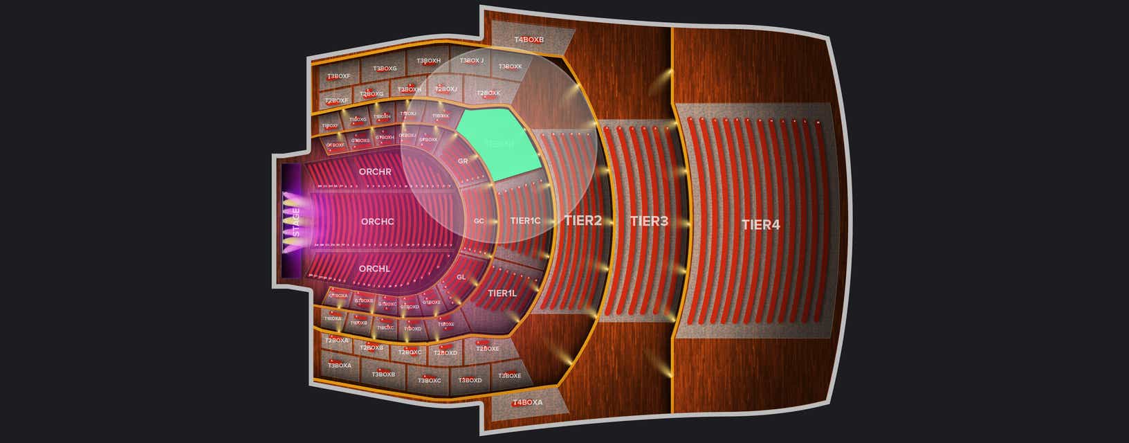 Seat view from First Tier Right