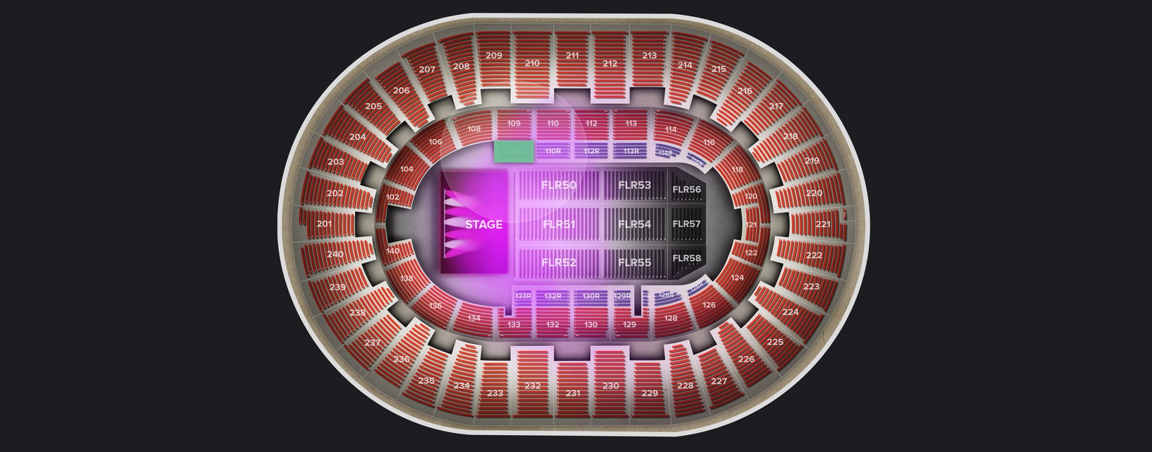 Seat view from Lower Riser