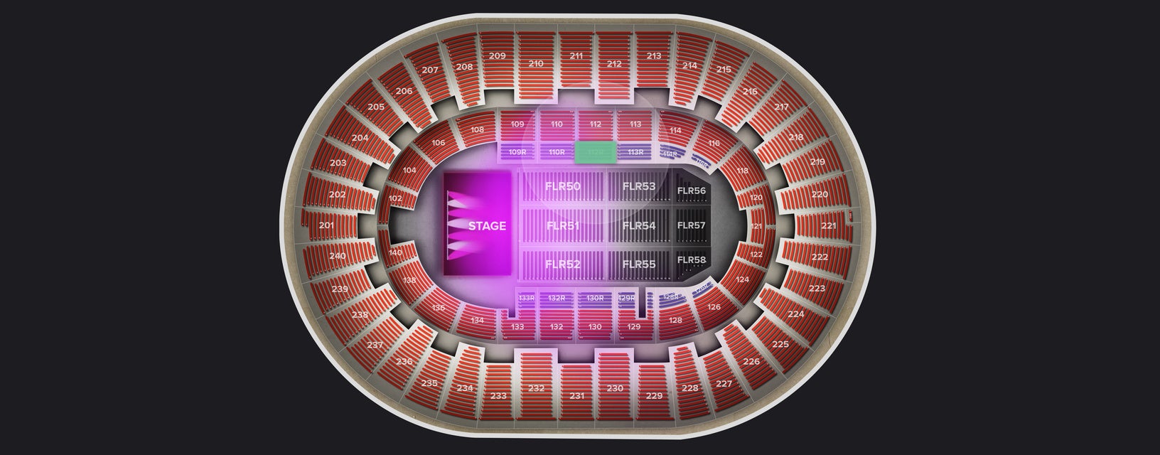 Seat view from Lower Riser