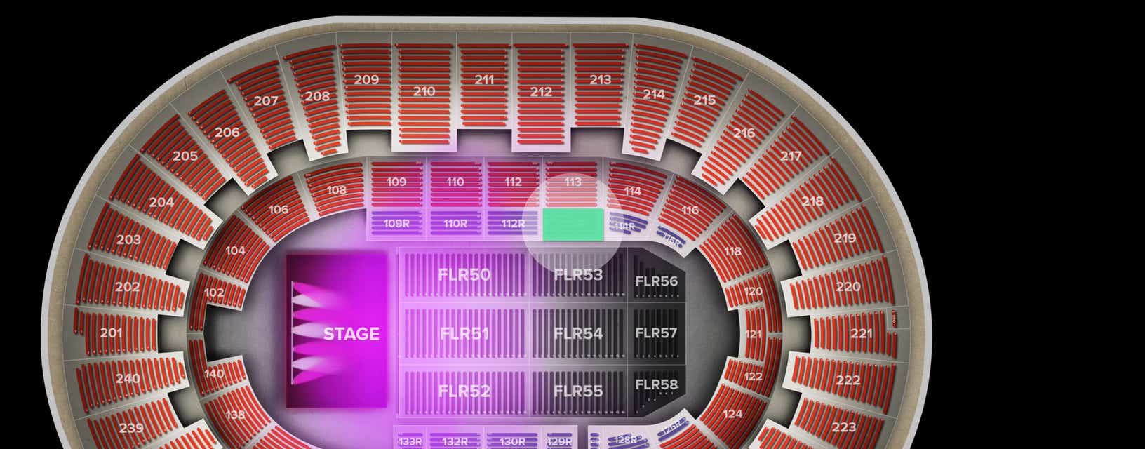Seat view from Lower Riser
