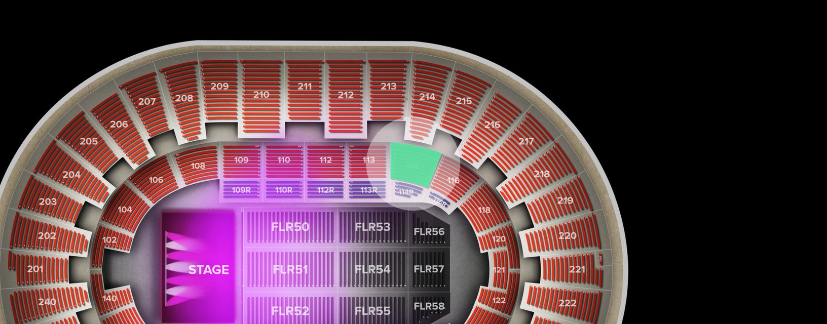 Seat view from Lower