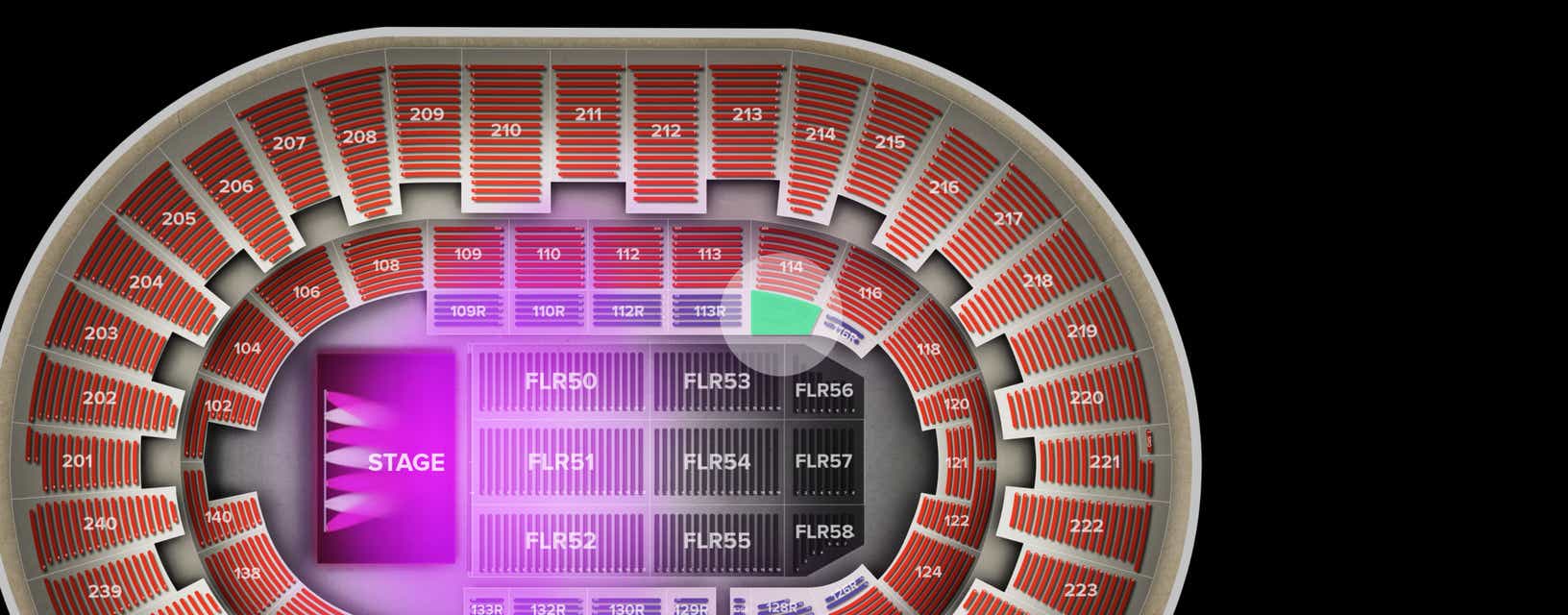 Seat view from Lower Riser