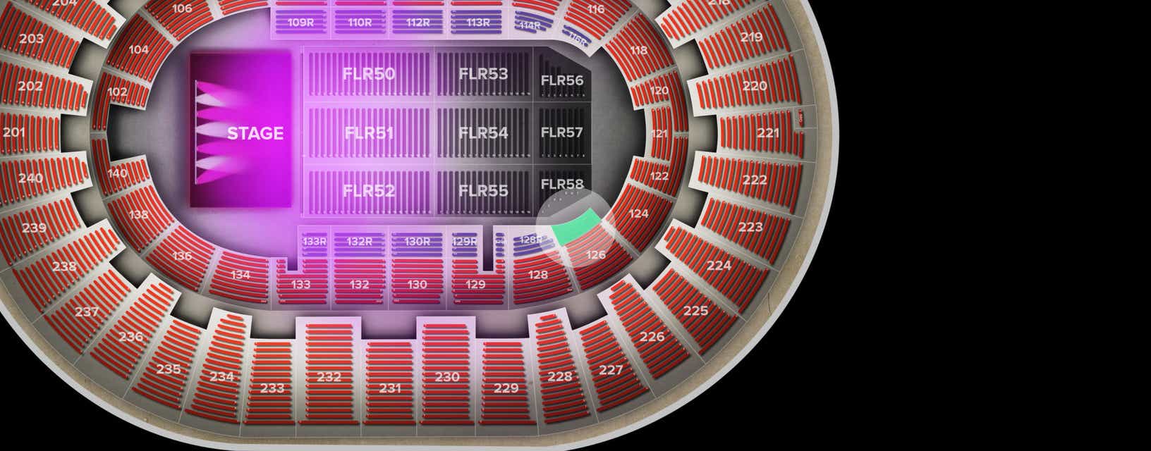 Seat view from Lower Riser