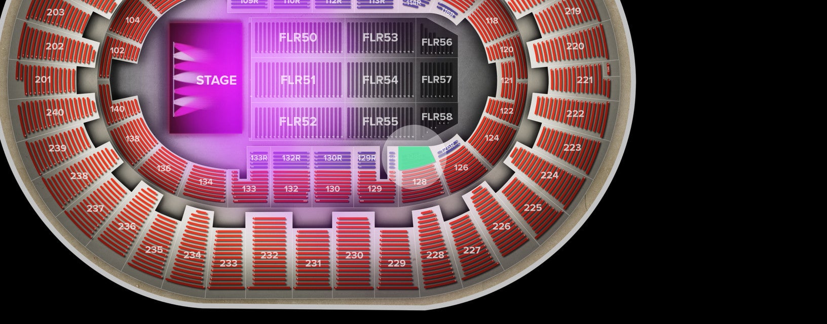 Seat view from Lower Riser