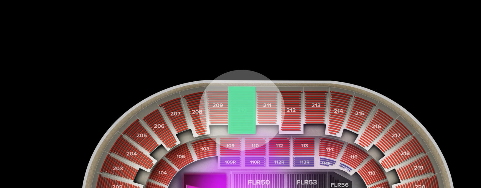 Seat view from Upper
