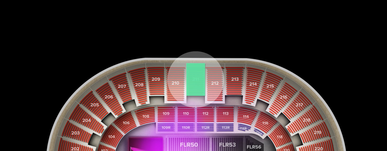 Seat view from Upper