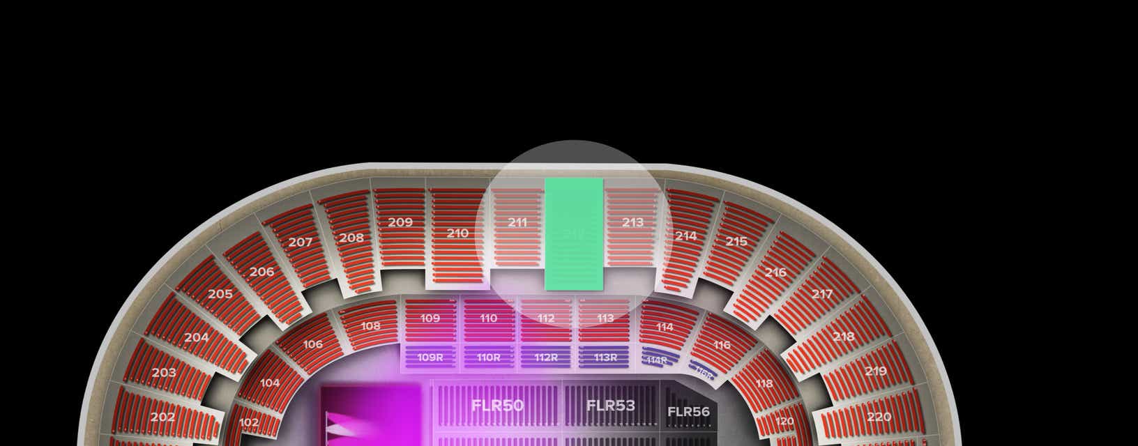 Seat view from Upper