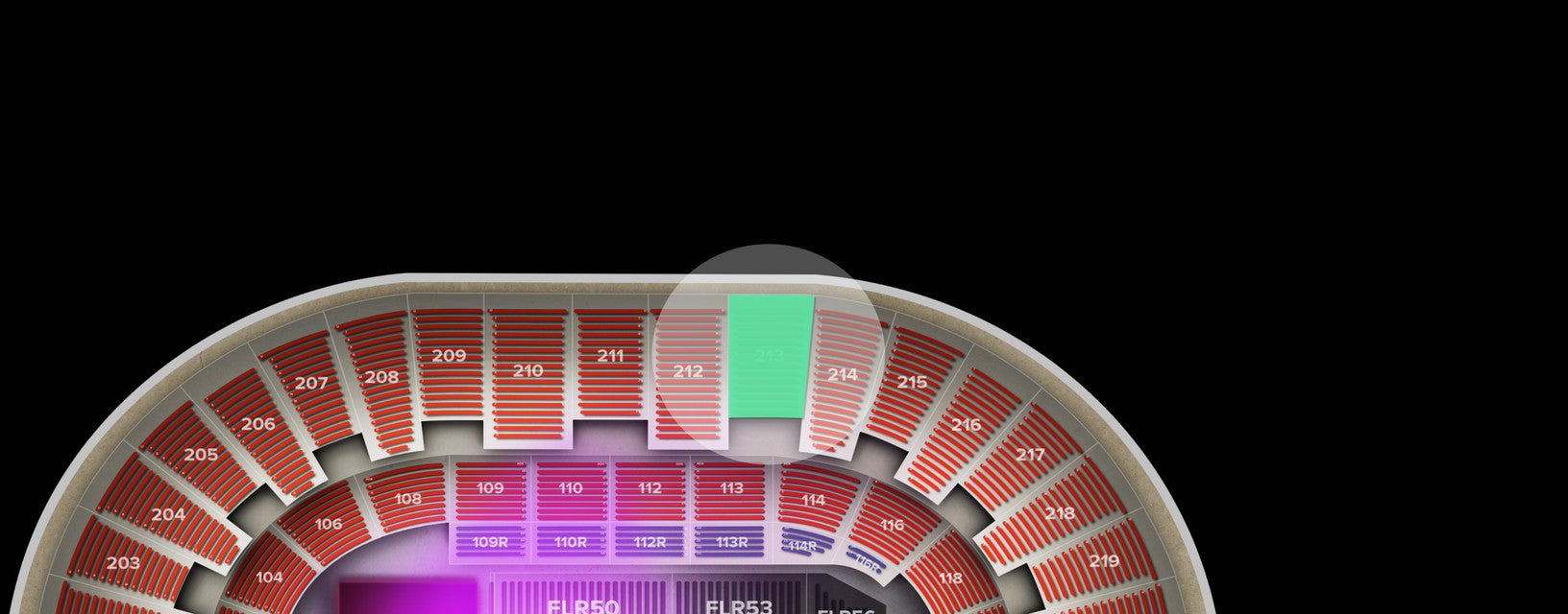 Seat view from Upper