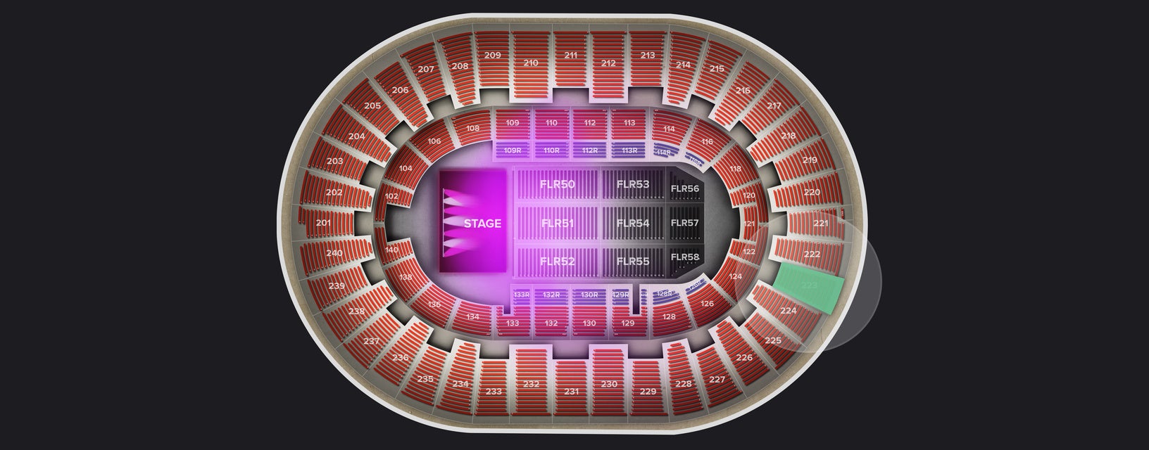 Seat view from Upper