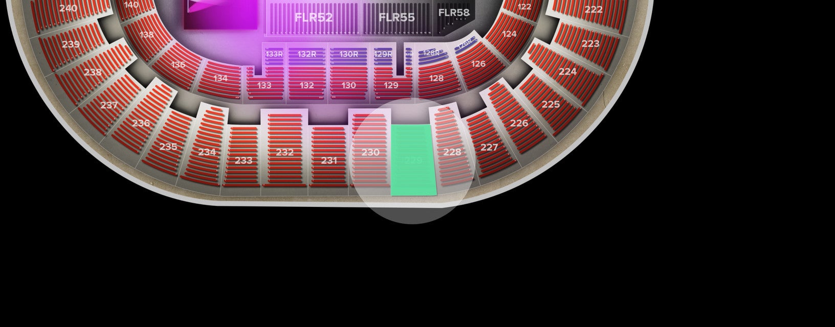 Seat view from Upper