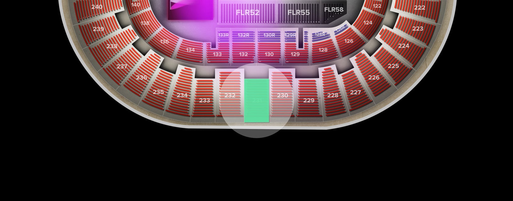 Seat view from Upper