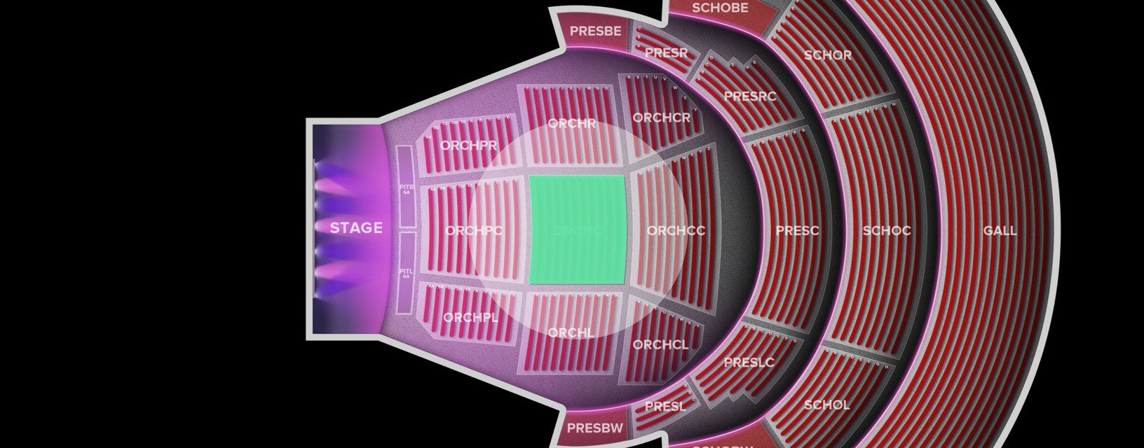 Seat view from Orchestra