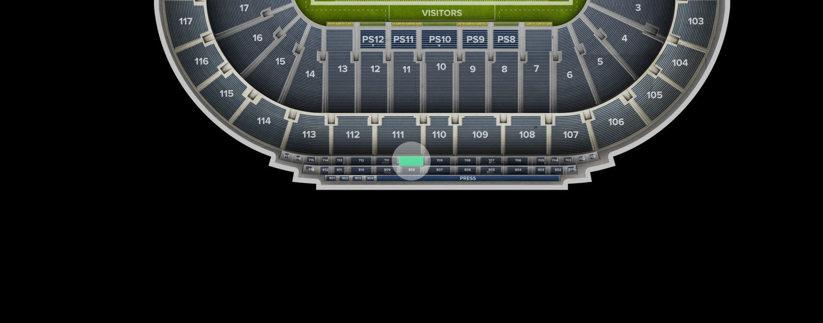 Seat view from Club